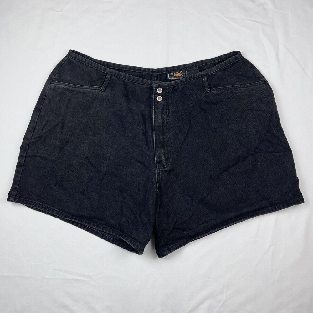 Vintage Route 66 26W High Rise Denim Black Jean Shorts